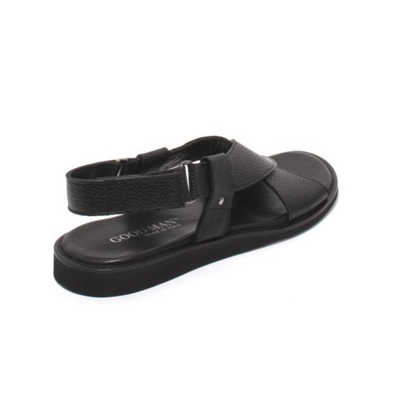 GoodMan 099a Black Leather Slingback Slides Men Comfort Sandals main image 4